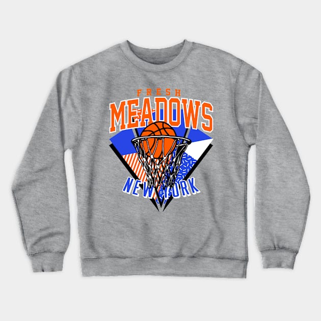 Fresh Meadows New York Basketball Throwback Crewneck Sweatshirt by funandgames